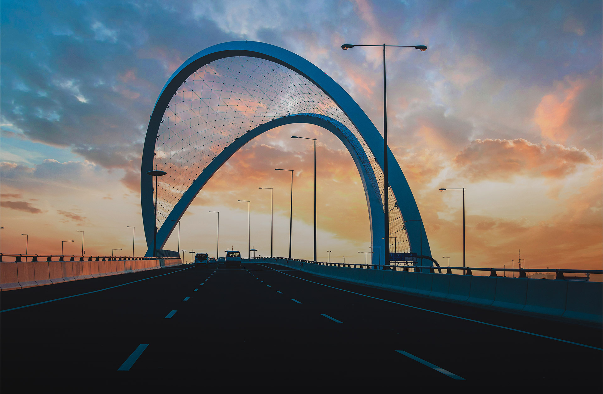 Bridge monument in Doha Qatar